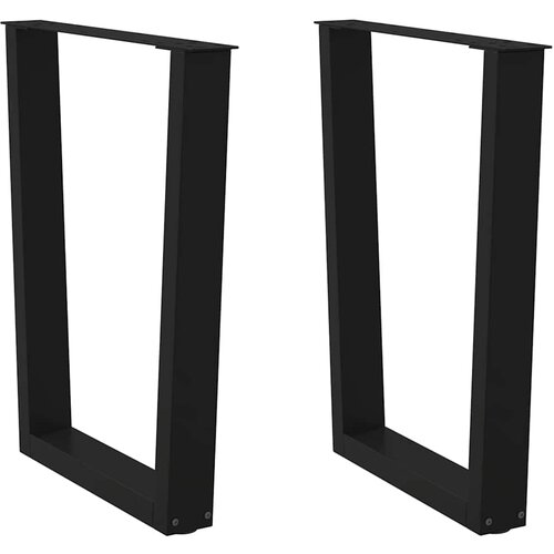 VidaXL noge jedilne mize v-oblika 2 kosa črna 70x(72-73,3) cm jeklo Slike