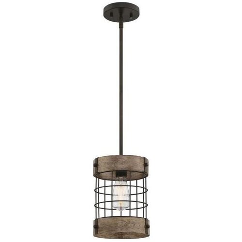 Westinghouse 61180 - Luster na sajli LANGSTON 1xE27/60W/230V borovina Cene