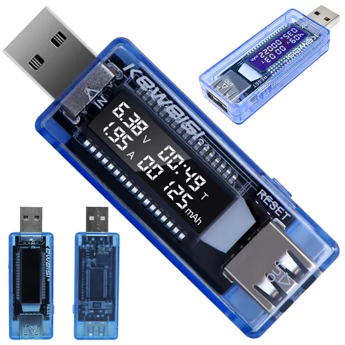 Digitalni LCD tester USB utičnica 3.0 4u1