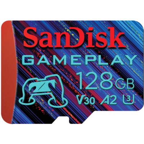 San Disk GamePlay microSD card for Mobile Gaming 128GB with read speeds up to 190 MB/s, (21734743) Cene