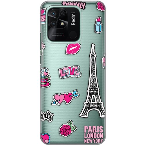 maska silikonska print skin za xiaomi redmi 10C love paris Slike