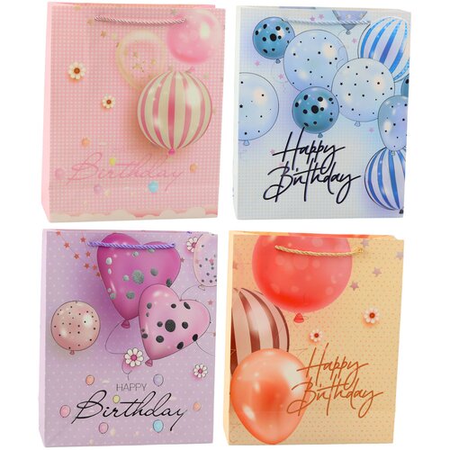  Birthday Gift Bag Happy Birthday Balloons 32 x 26 x 12 cm Cene