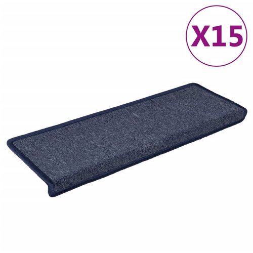Maison Chic Preproga, Ruge za stopnice 15 kosov 65x21x4 cm sive in modre, (22120462) Cene