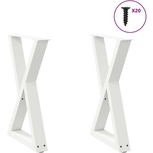  Noge jedilne mize 2 kosa Bela 60x(72-73,3) cm Jeklo Slike