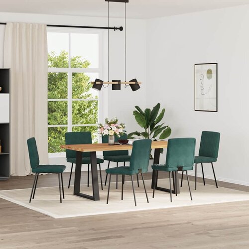 Maison Chic Jedilni stoli - Vzorci stoli 6 kosov temno zelen žamet A1391, (22031521) Slike