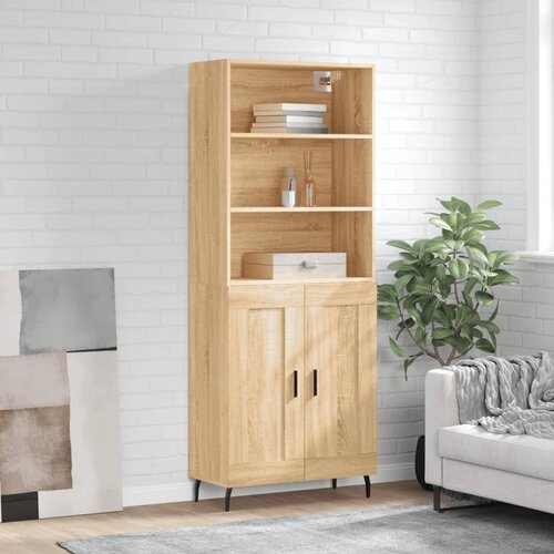 vidaXL Visoka komoda hrasta sonome 69 5x34x180cm od konstruiranog drva Cijene