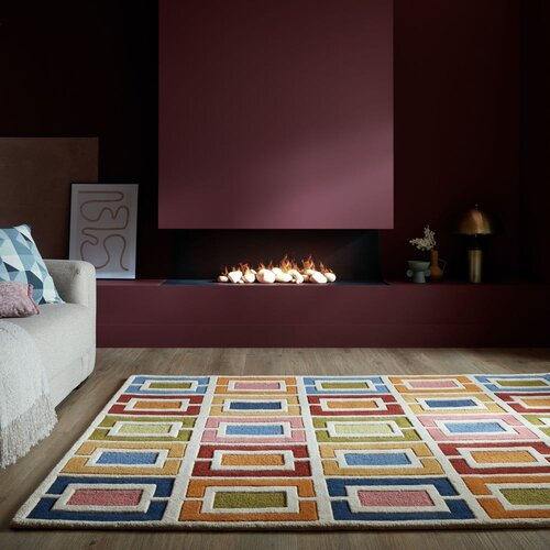 Flair Rugs Ročno tkana volnena preproga 160x230 cm Retro Blocks &amp;ndash; Slike