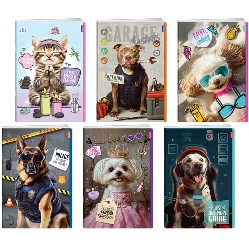 Play Tefto, blokčić, A6, karo, 80 listova, Fuzzy pets Slike