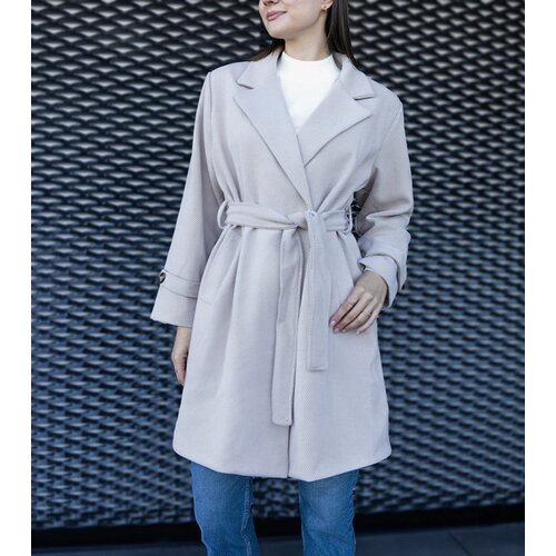 Gemre Elegant Beige Oversized Belted Coat Bahera Cijene