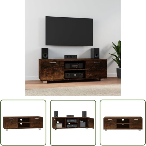 The Living Store TV omarica dimljeni hrast 120x40,5x35 cm inženirski les - TV Omarica, (21738392) Slike