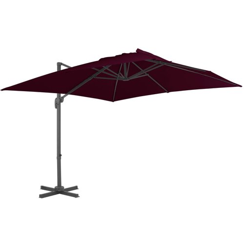  Konzolni suncobran s aluminijskom šipkom bordo 300 x 300 cm Cijene