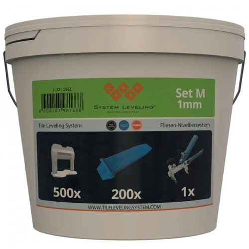 System Leveling Komplet 1mm(500 spona + 200 kajli + kle&scaron;ta) Cene