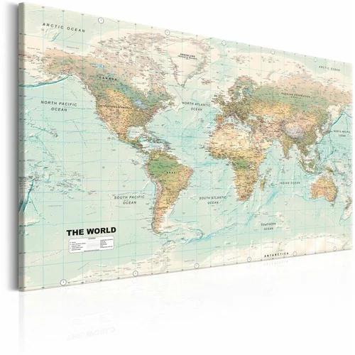  Slika - World Map: Beautiful World 120x80