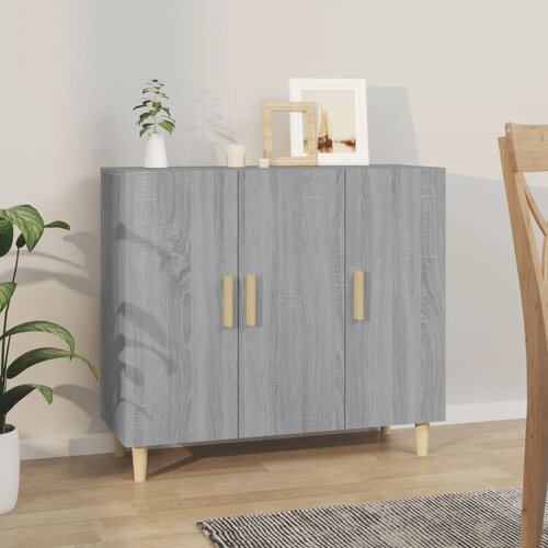 The Living Store Komoda siva sonoma 90x34x80 cm konstruiran les - Komoda, (21663607) Slike