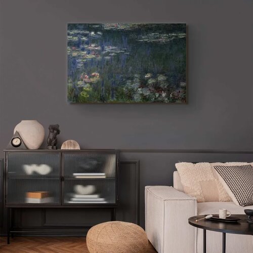  Slika - Claude Monet &amp;ndash; Waterlilies: Green Reflections 120x80 Na talijanskom platnu Slike