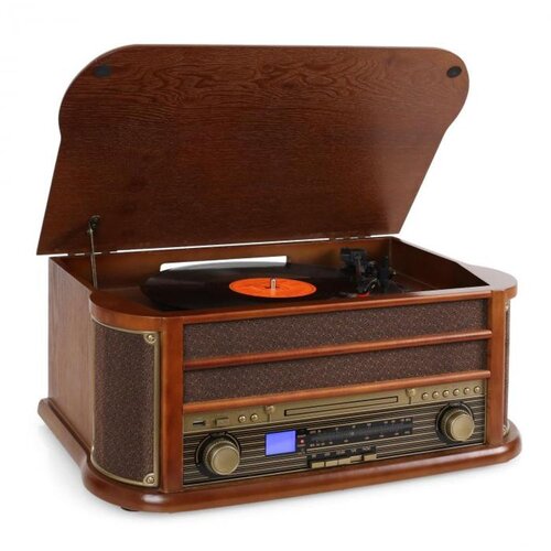 Auna Belle Epoque 1908 Retro Vintage Stereo Gramofon Vinil F Cene