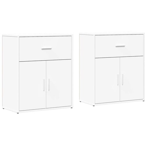  Komoda 2 kom bijela 60 x 31 x 70 cm od konstruiranog drva Slike