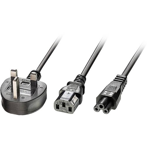 Lindy tok Y-kabel [1x VB vtič - 2x ženski konektor IEC C13\, 10 A\, deteljičast ženski konektor C5] 2.50 m črna, (20414635) Cene