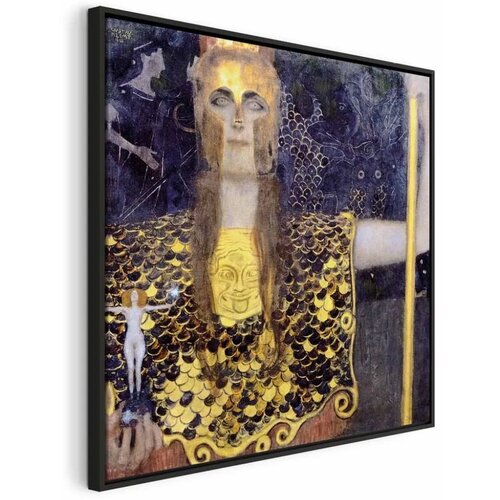  Slika - Gustav Klimt &ndash; Pallas Athene 80x80 U crnom drvenom okviru Cijene
