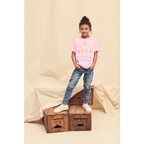 Fruit Of The Loom Pink Cotton T-shirt Slike