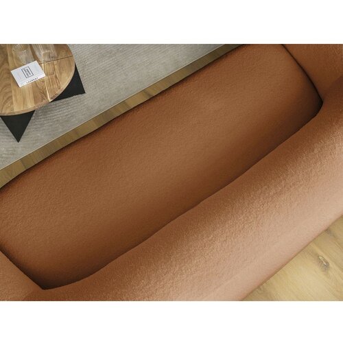Bobochic Paris Oranžna sedežna garnitura iz tkanine boucl&amp;eacute; 193 cm Elina &amp;ndash; Slike