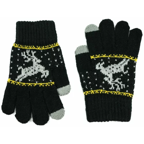 Art of Polo Kids's Gloves Rk23335-6 Black/Light Grey