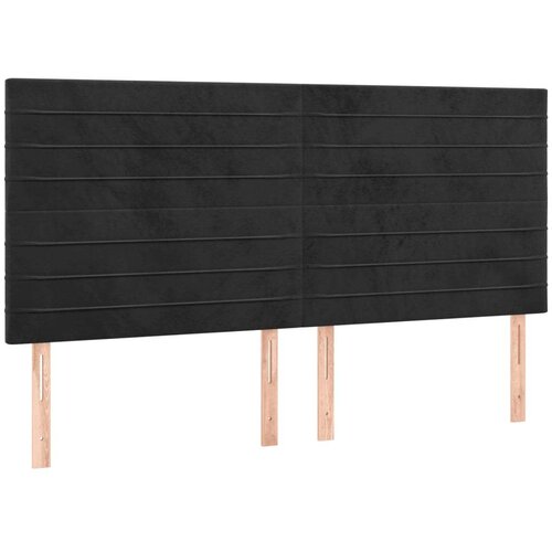  Uzglavlje crno 180x5x118/128 cm bar&amp;scaron;unasto Slike