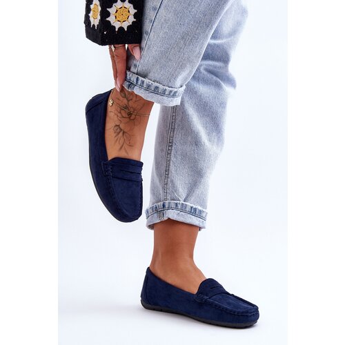 Boto marka niezdefiniowana Women's Suede Moccasins Navy Lenvie Cene