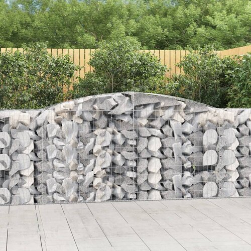 vidaXL Obokane gabion košare 15 kosi 400x50x100/120cm pocinkano železo Cene