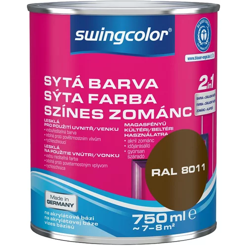 SWINGCOLOR Visokosijoči barvani lak 2 v 1 (barva: lešnik; 0,75 l)