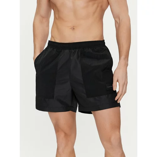 Calvin Klein Swimwear Kopalne hlače KM0KM00951 Črna Regular Fit
