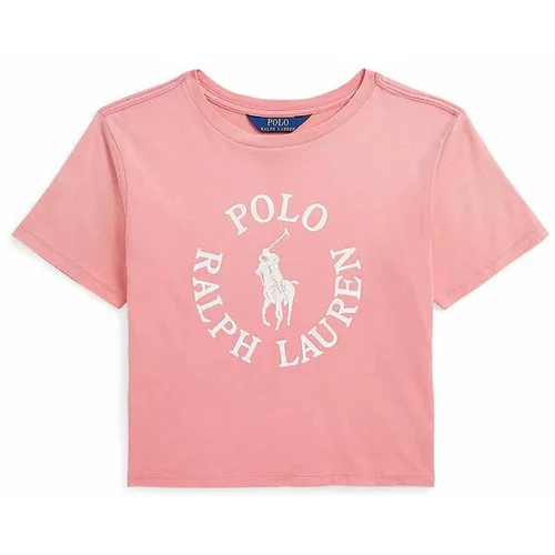 Polo Ralph Lauren Dječja pamučna majica kratkih rukava boja: ružičasta