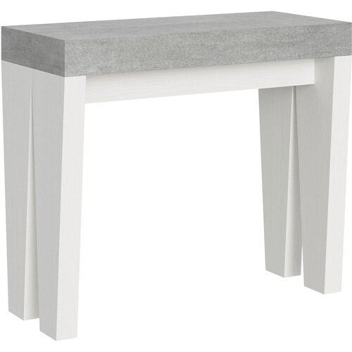 Ityhome 90 x 77 konzolna miza bela/siva, (20847622) Slike