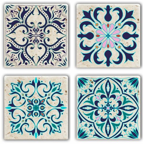TBA7436502215230 multicolor glass mat (4 pieces) Slike