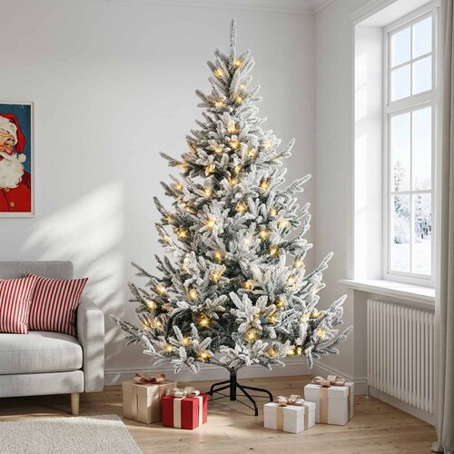  Umjetno božićno drvce s nogom 240 cm 300 LED lampica Slike