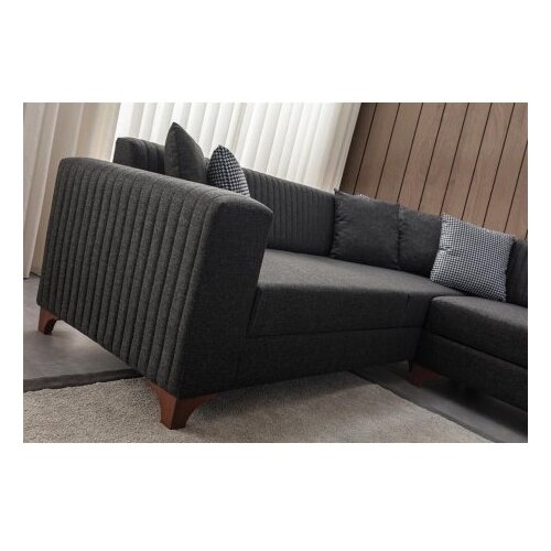 Atelier Del Sofa ugaona garnitura west right anthracite Slike