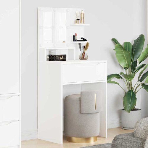 vidaXL Toaletne mize za spalnice s predalom Bela 80 x 39,6 x 135 cm Cene