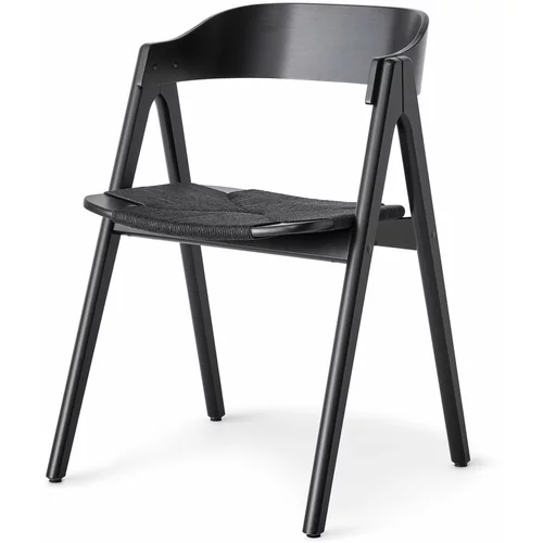 Hammel crna blagovaonska stolica od bukovog drveta sa sjedištem od crnog ratana Findahl by Mette