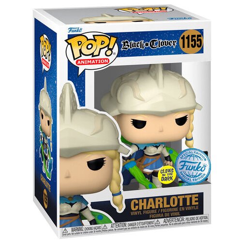 Funko Pop Animation Black Clover Charlotte Glow in the Dark Cene