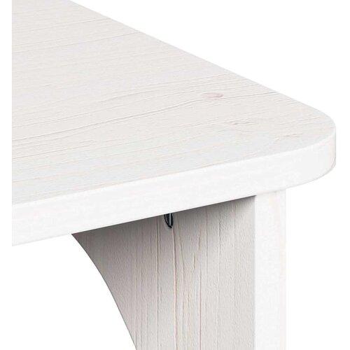  Kava Stol Bijelo 80 x 50 x 31 cm Masivna borovina Slike
