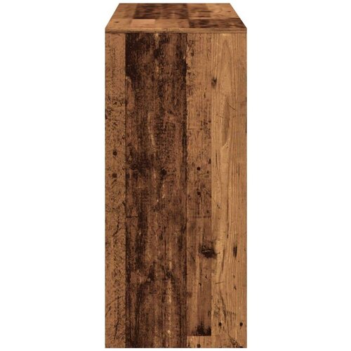 VidaXL Barski stol s policom boja staro drvo 124x46x103,5 cm drveni Slike