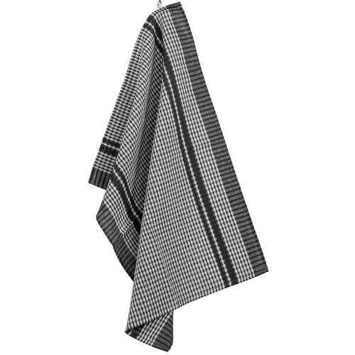 Tiseco Home Studio Komplet 6 črnih bombažnih kuhinjskih krp Waffle, 50 x 70 cm Cene