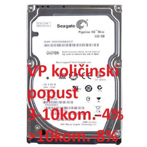 Seagate HDD 2.5 320GB ST9320328CS 5400RPM 8MB SATA 9,5mm Slike