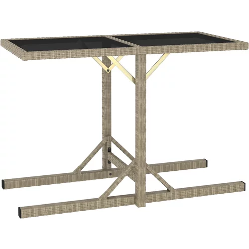 vidaXL Vrtni stol bež 110 x 53 x 72 cm stakleni i poliratan