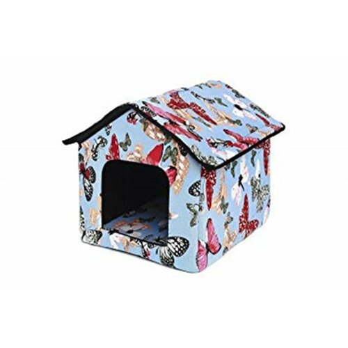 Ferribiella kućica za pse - canvas farfalle 45x47x46cm Slike
