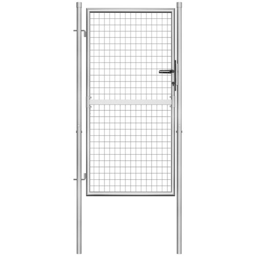 vidaXL vrtna vrata pocinkano jeklo 105x200 cm srebrna Cene