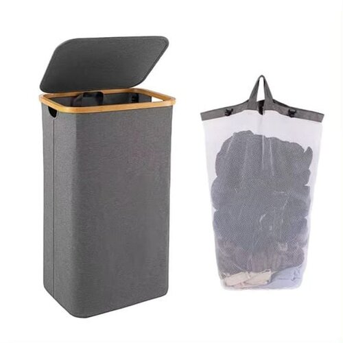 BOLZZ korpa za veš Bamboo gray Cene