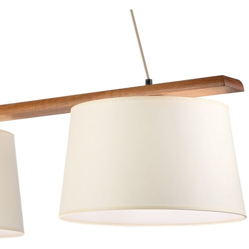  Luster na sajli AIDA 2xE27/15W/230V prečnik 35 cm hrast/krem Slike