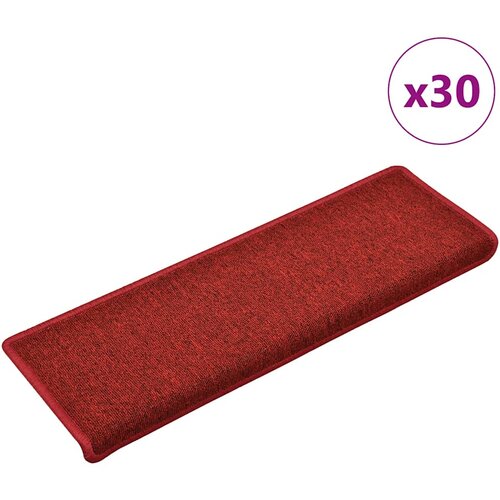  Prostirke za stepenice 30 kom 65x21x4 cm crvene pravokutni rub Cijene