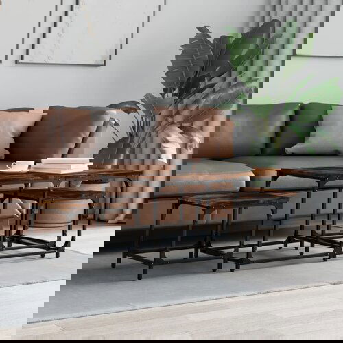 The Living Store Komplet klubskih mizic 3-delni dimljen hrast inženirski les - Komplet Klubskih Mizic, (21660580) Cene